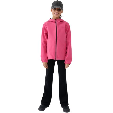 Kurtka dla dziewczynki softshell 4F F305 różowa 4FJWSS25TSOFF305 54S 4F Kurtka dla dziewczynki softshell 4F F305 różowa 4FJWSS25TSOFF305 54S 4F
