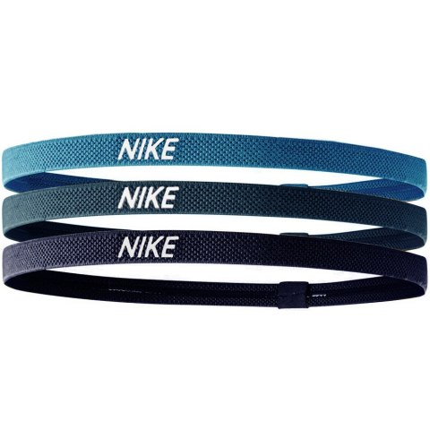 Opaski na włosy Nike Headbands 3 szt. turkusowa, niebieska, granatowa N1004529430OS Nike Opaski na włosy Nike Headbands 3 szt. turkusowa, niebieska, granatowa N1004529430OS Nike