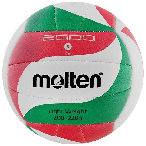 Piłka siatkowa Molten V5M2000 Light biało-czerwono-zielona Molten Piłka siatkowa Molten V5M2000 Light biało-czerwono-zielona Molten