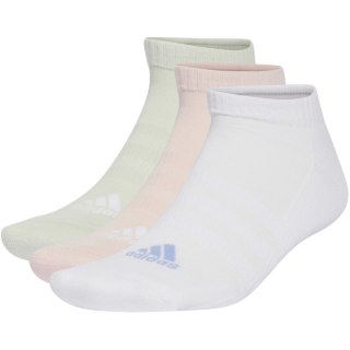 Skarpety adidas Cushioned Low-Cut 3 Pairs białe, koralowe, zielone IZ0164 Adidas