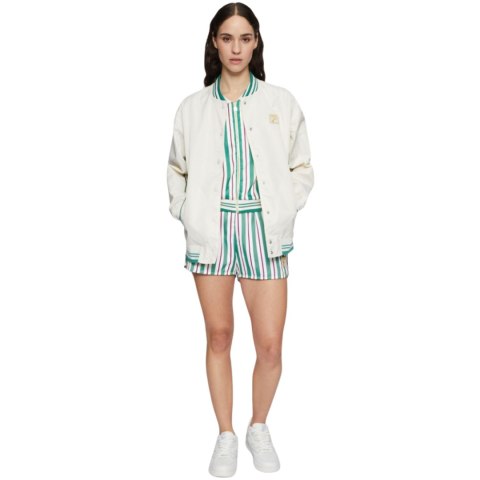 Spodenki damskie Fila Lassance zielono-kremowe FAW1002 13382 Fila Spodenki damskie Fila Lassance zielono-kremowe FAW1002 13382 Fila