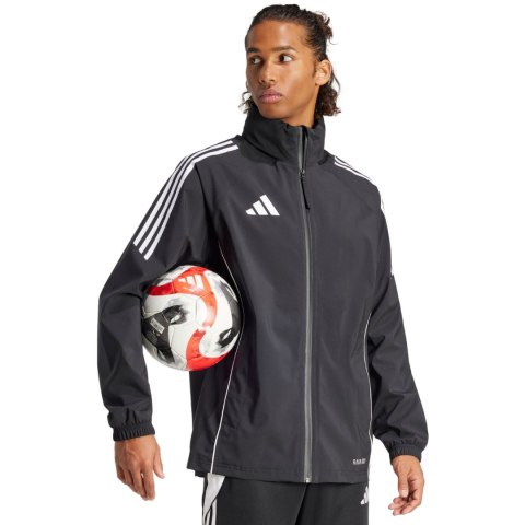 Kurtka męska adidas Tiro 24 Rain czarno-biała IJ7390 S Adidas teamwear