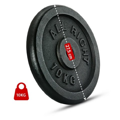 OBCIĄŻENIE ALLRIGHT CZARNE 10kg OBCIĄŻENIE ALLRIGHT CZARNE 10kg