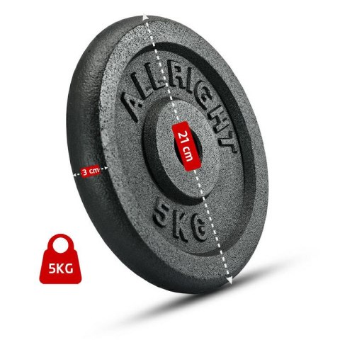 OBCIĄŻENIE ALLRIGHT CZARNE 5KG OBCIĄŻENIE ALLRIGHT CZARNE 5KG