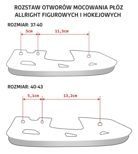 PŁOZA ŁYŻWY FIGUROWEJ r.L 40-43 mod.253B