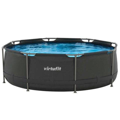 VIRTUFIT OKRĄGŁY BASEN 244 CM Z POMPĄ FILTRUJĄCĄ ANTRACYTOWY VirtuFit