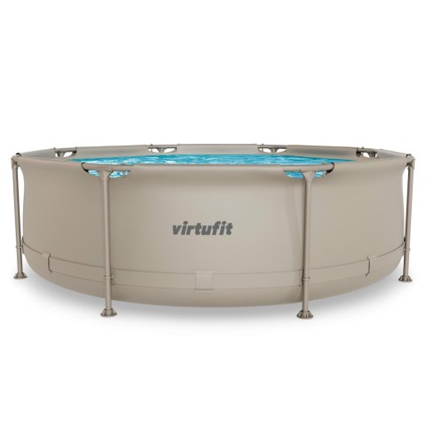 VIRTUFIT OKRĄGŁY BASEN 244 CM Z POMPĄ FILTRUJĄCĄ BEŻOWY VirtuFit