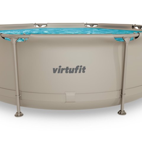 VIRTUFIT OKRĄGŁY BASEN 244 CM Z POMPĄ FILTRUJĄCĄ BEŻOWY VirtuFit
