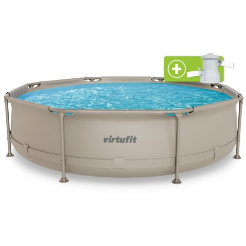 VIRTUFIT OKRĄGŁY BASEN 305 CM Z POMPĄ FILTRUJĄCĄ BEŻOWY VirtuFit