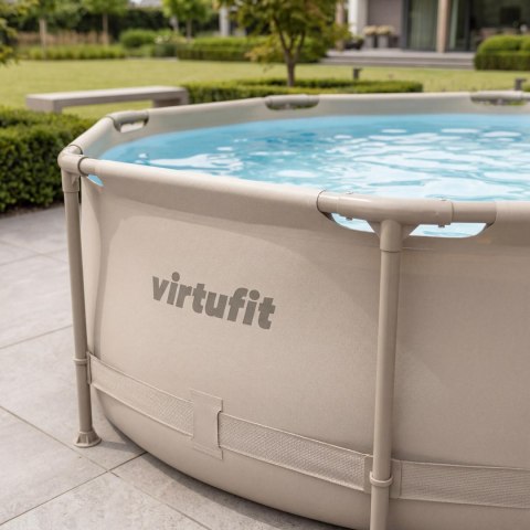 VIRTUFIT OKRĄGŁY BASEN 305 CM Z POMPĄ FILTRUJĄCĄ BEŻOWY VirtuFit