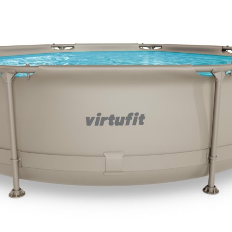 VIRTUFIT OKRĄGŁY BASEN 305 CM Z POMPĄ FILTRUJĄCĄ BEŻOWY VirtuFit