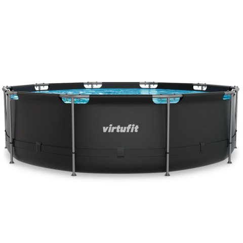VIRTUFIT OKRĄGŁY BASEN 366 CM Z POMPĄ FILTRUJĄCĄ ANTRACYTOWY VirtuFit