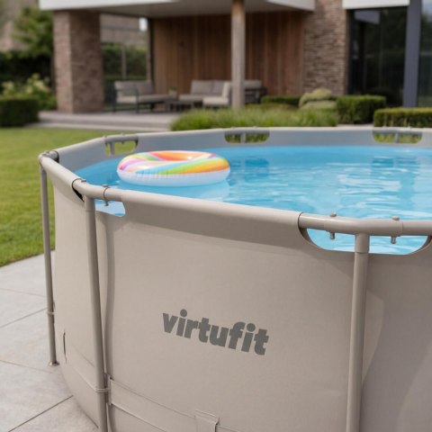 VIRTUFIT OKRĄGŁY BASEN 366 CM Z POMPĄ FILTRUJĄCĄ BEŻOWY VirtuFit