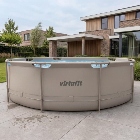 VIRTUFIT OKRĄGŁY BASEN 366 CM Z POMPĄ FILTRUJĄCĄ BEŻOWY VirtuFit