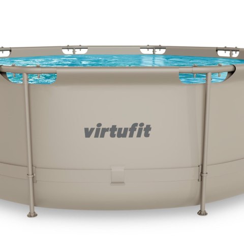 VIRTUFIT OKRĄGŁY BASEN 366 CM Z POMPĄ FILTRUJĄCĄ BEŻOWY VirtuFit