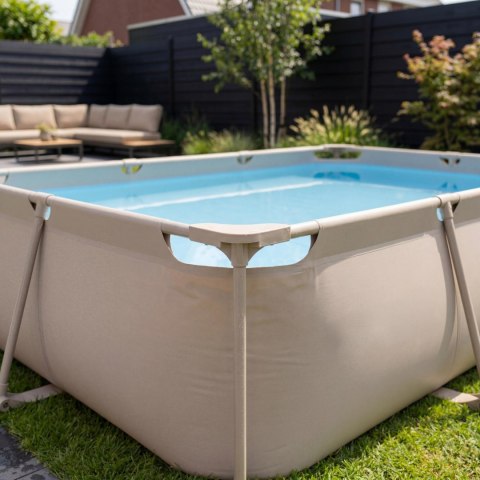 VIRTUFIT PROSTOKĄTNY BASEN 300 x 210 CM Z POMPĄ FILTRUJĄCĄ BEŻOWY VirtuFit