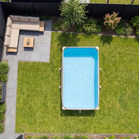 VIRTUFIT PROSTOKĄTNY BASEN 300 x 210 CM Z POMPĄ FILTRUJĄCĄ BEŻOWY VirtuFit