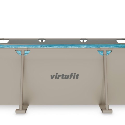 VIRTUFIT PROSTOKĄTNY BASEN 300 x 210 CM Z POMPĄ FILTRUJĄCĄ BEŻOWY VirtuFit
