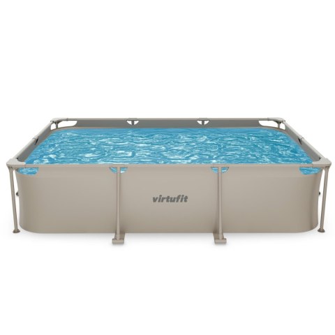VIRTUFIT PROSTOKĄTNY BASEN 300 x 210 CM Z POMPĄ FILTRUJĄCĄ BEŻOWY VirtuFit