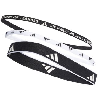 Opaska na głowę adidas Multiple Width Training 3 szt. OSFM czarna, biała IA3031 Adidas