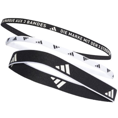 Opaska na głowę adidas Multiple Width Training 3 szt. OSFM czarna, biała IA3031 Adidas
