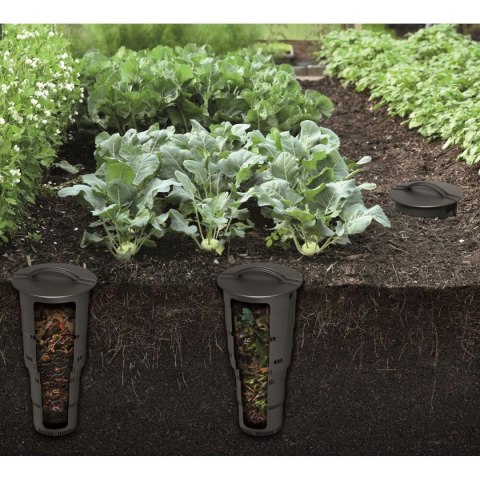 KOMPOSTOWNIK OGRODOWY PODZIEMNY COMBIOSOIL 11L CZARNY