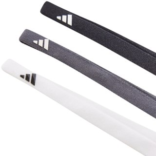 Opaski na włosy adidas Hairband 3-Pack biała, szara, czarna IY7788 Dorośli M/L Adidas
