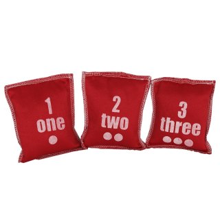 Woreczki do zabawy numery 1-10 czerwony 18 cm Maxwel
