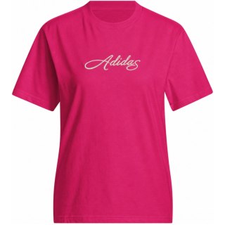 Koszulka damska adidas Cursive Wordmark Graphic fuksja KT2611 M Adidas