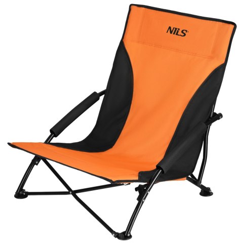 NC3035 KRZESŁO PLAŻOWE POMARAŃCZOWO-CZARNE NILS NILS