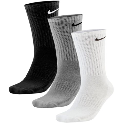 Skarpety Nike Everyday Cushioned Crew 3 pary białe, szare, czarne SX7664 964 34-38 Nike