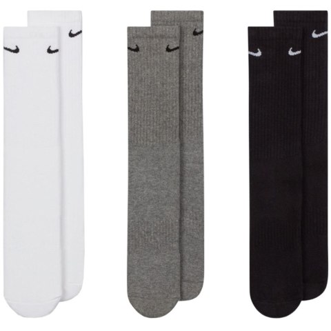 Skarpety Nike Everyday Cushioned Crew 3 pary białe, szare, czarne SX7664 964 34-38 Nike