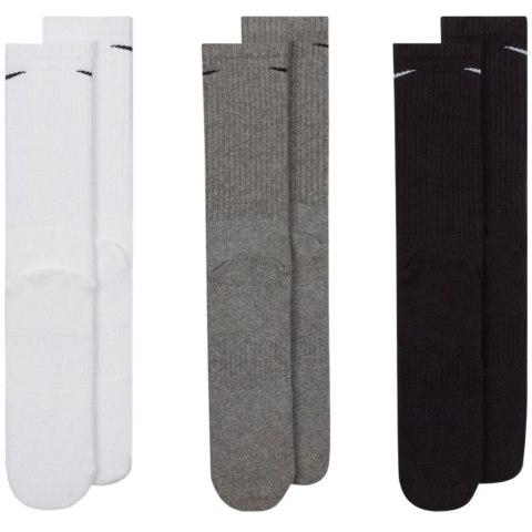 Skarpety Nike Everyday Cushioned Crew 3 pary białe, szare, czarne SX7664 964 34-38 Nike