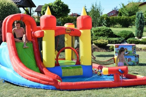 Dmuchany basen ze zjeżdżalnią i armatką, Funland- HappyHop