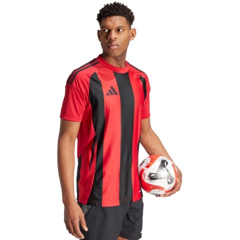 Koszulka męska adidas Striped 24 Jersey czerwono-czarna IW4556 M Adidas teamwear