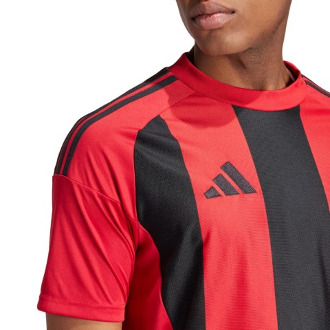 Koszulka męska adidas Striped 24 Jersey czerwono-czarna IW4556 M Adidas teamwear