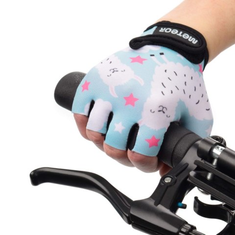 Rękawiczki rowerowe dla dzieci Meteor Alpacas błękitne 17392-17393-17394 XS Meteor