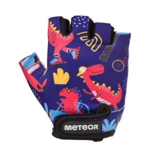 Rękawiczki rowerowe dla dzieci Meteor Dino Cars granatowe 17389-17390-17391 M Meteor
