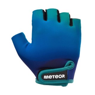 Rękawiczki rowerowe dla dzieci Meteor Fluid niebieskie 17395-17396-17397 XS Meteor