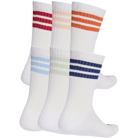 Skarpety adidas 3-Stripes Essentials Cushioned Crew 6 Pak białe KE5493 40-42 Adidas