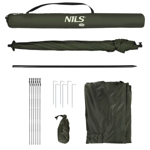 NC4701 PARASOL WĘDKARSKI Z PEŁNĄ OSŁONĄ NILS CAMP NILS CAMP