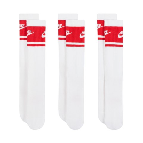 Skarpety Nike Everyday Elevated Crew 3 pary biało-czerwone IM7949 900 38-42,5 Nike