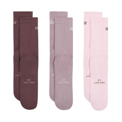 Skarpety Nike Everyday Elevated Crew 3 pary różowe, brązowe IH8528 903 38-42,5 Nike