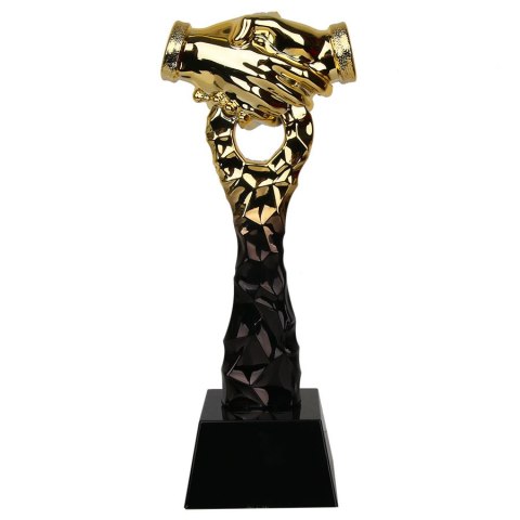 Statuetka uścisk dłoni - podziękowanie A698 26 cm złoty Tryumf