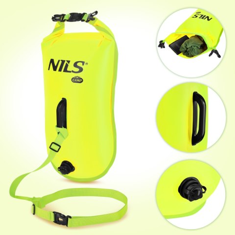 NC1772 DMUCHANA BOJKA DO PŁYWANIA 28L ŻÓŁTA NILS CAMP NILS CAMP