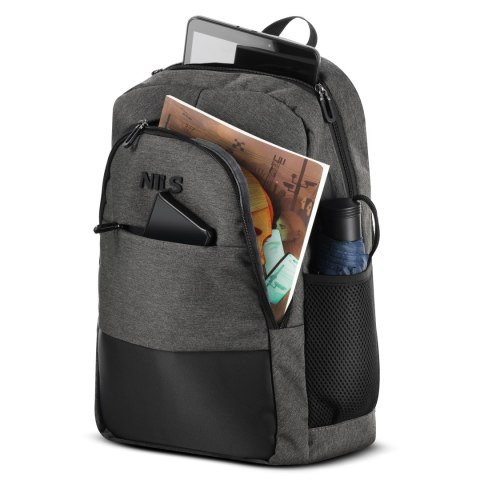 NC4503 PLECAK MIEJSKI Z USB SZARY NILS NILS CAMP