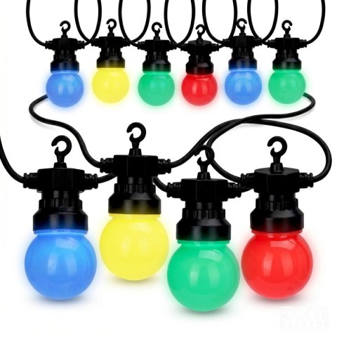 GIRLANDA OGRODOWA PARTY LIGHT 20LED G50 14,5M TIMER MOŻLIWOŚĆ ŁĄCZENIA KOLOR