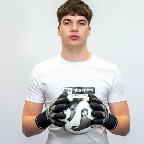 Rękawice bramkarskie 4Keepers Elite Drake NC Junior czarne 6 4Keepers