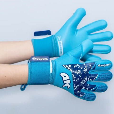 Rękawice bramkarskie 4Keepers Elite Nox NC Junior niebieskie 6 4Keepers
