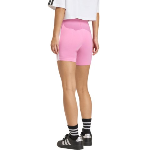 Spodenki damskie adidas Essentials 3-Stripes High Waisted Biker różowe KT1625 M Adidas